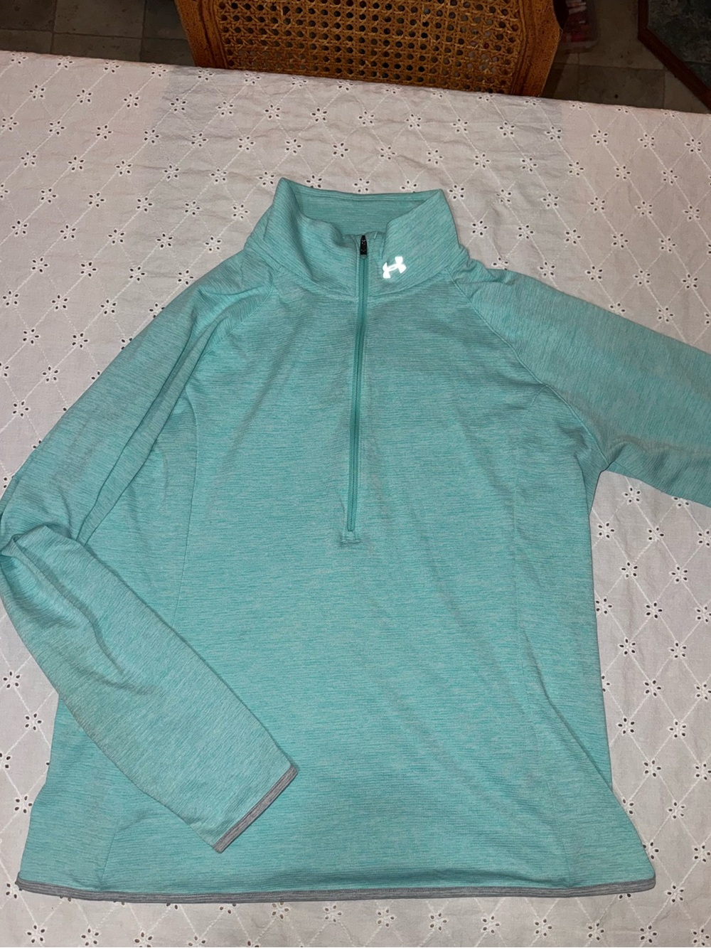 Under Armour Light Teal 1/4 Zip Athletic Pullover